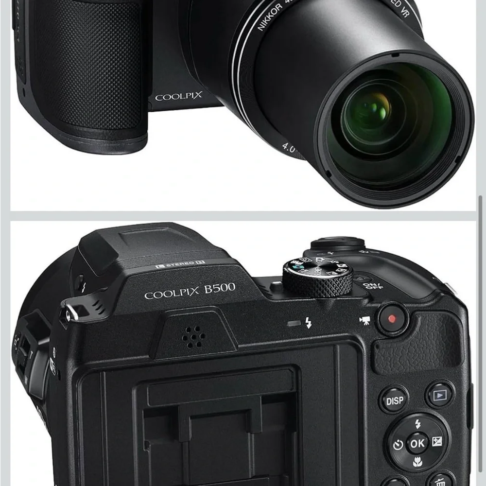 Nikon Black Digital Camera with 4.0-160mm Zoom Lens